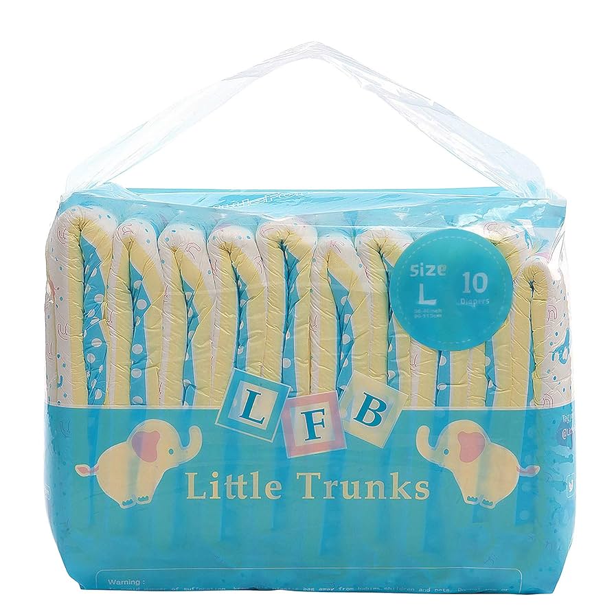 Littleforbig 保育園セット ABDL Littleforbig Adult Baby Usagi Printed Diaper 10 Pieces, Size