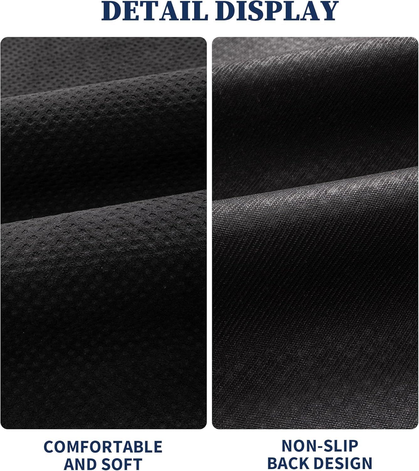 YIHOUSE Bathroom Rug Sets 3 Piece, Ultra Thin Quick Dry Bath Mat, Absorbent Bath Mat for Bathroom Non Slip Machine Washable Bath Rug (Black)