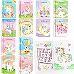 BenLouis 24 Pcs Unicorn Mini Coloring Books Kids Rainbow Party Favors Small Activity Books Bulk for Kids Unicorn Birthday Goodie Bags Stuffers Return Gifts Classroom Travel