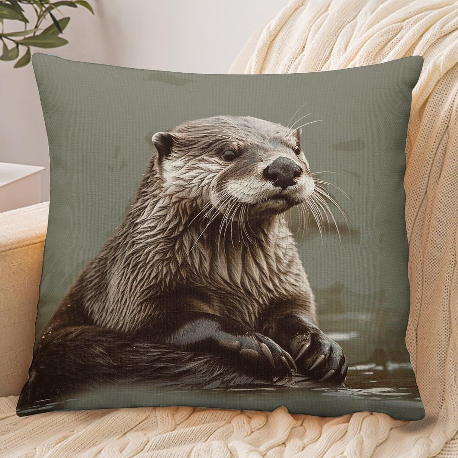 Fekiloot Style Otter Animal Pillowcase Pillow Sham Pillow Case