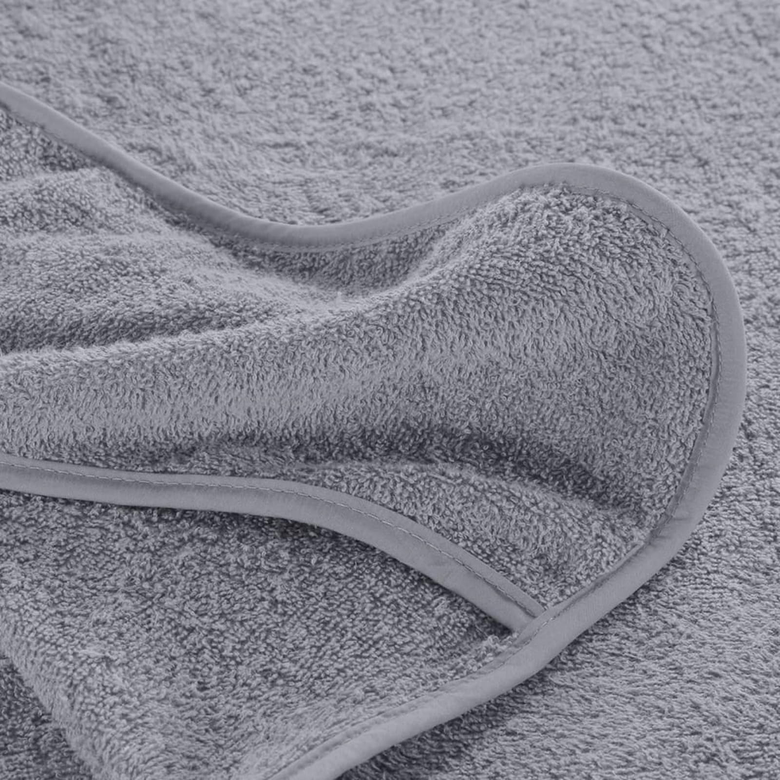 Telo Mare microfibra – leggero, fine e ad asciugatura rapida - Asciugamano Microfibra Grande - telo mare XXL - 100% riciclato,Asciugamani da Spiaggia 4 pz Grigi 60x135 cm in Tessuto 400 GSM