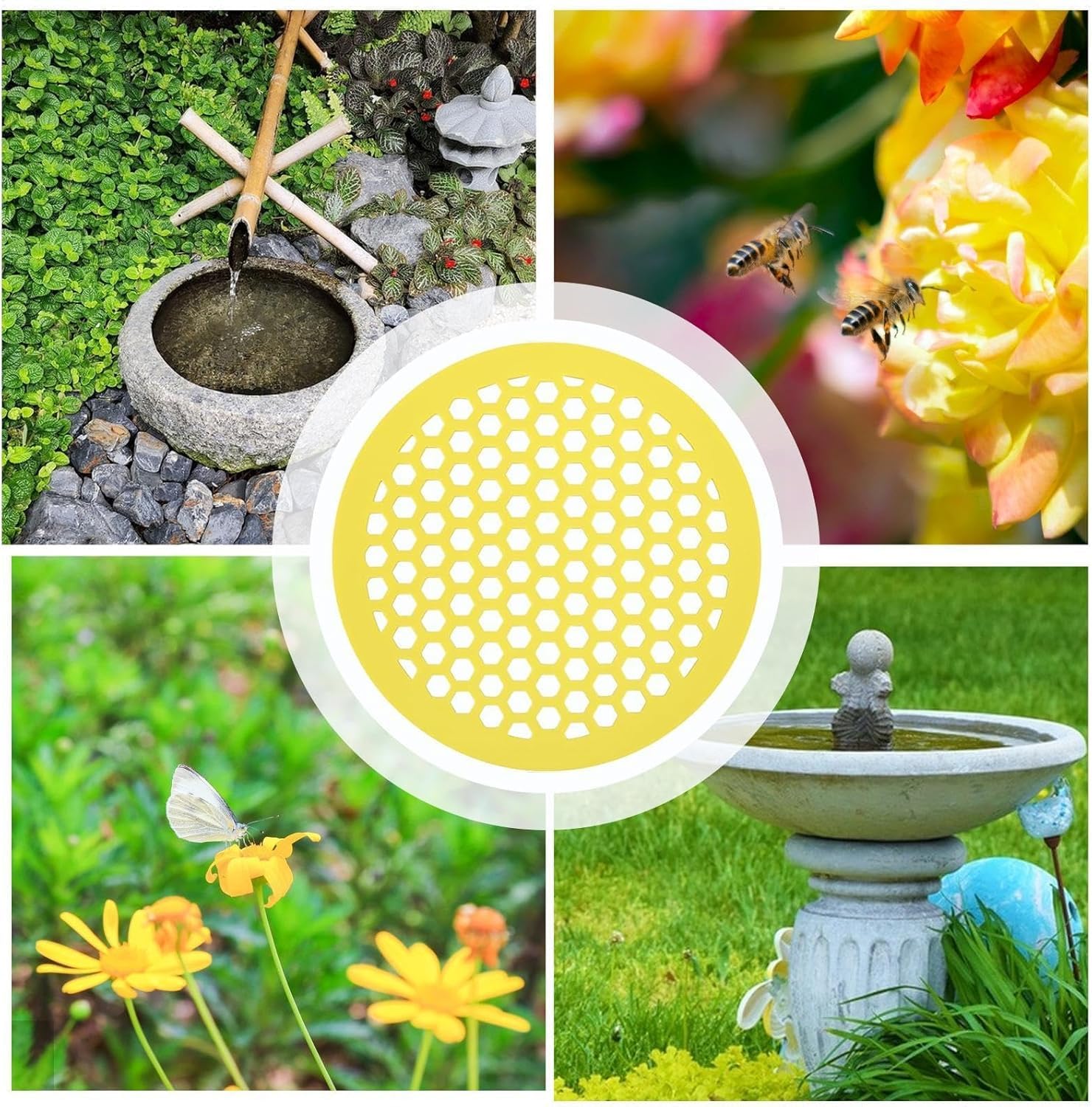 5 Pezzi Isola delle api Galleggianti,Tazze per Bere Insetti Api Kit,Tazze per Api Assetate da Giardino,Tazze da Bere da Insetti Api Colorate