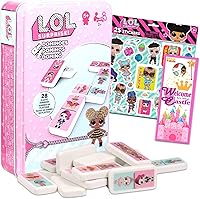 Vista 1 de LOL Surprise - Juego de juego de mesa con juego de mesa LOL Doll Dominos, calcomanías, más Paquete de juegos de cumpleaños para niños