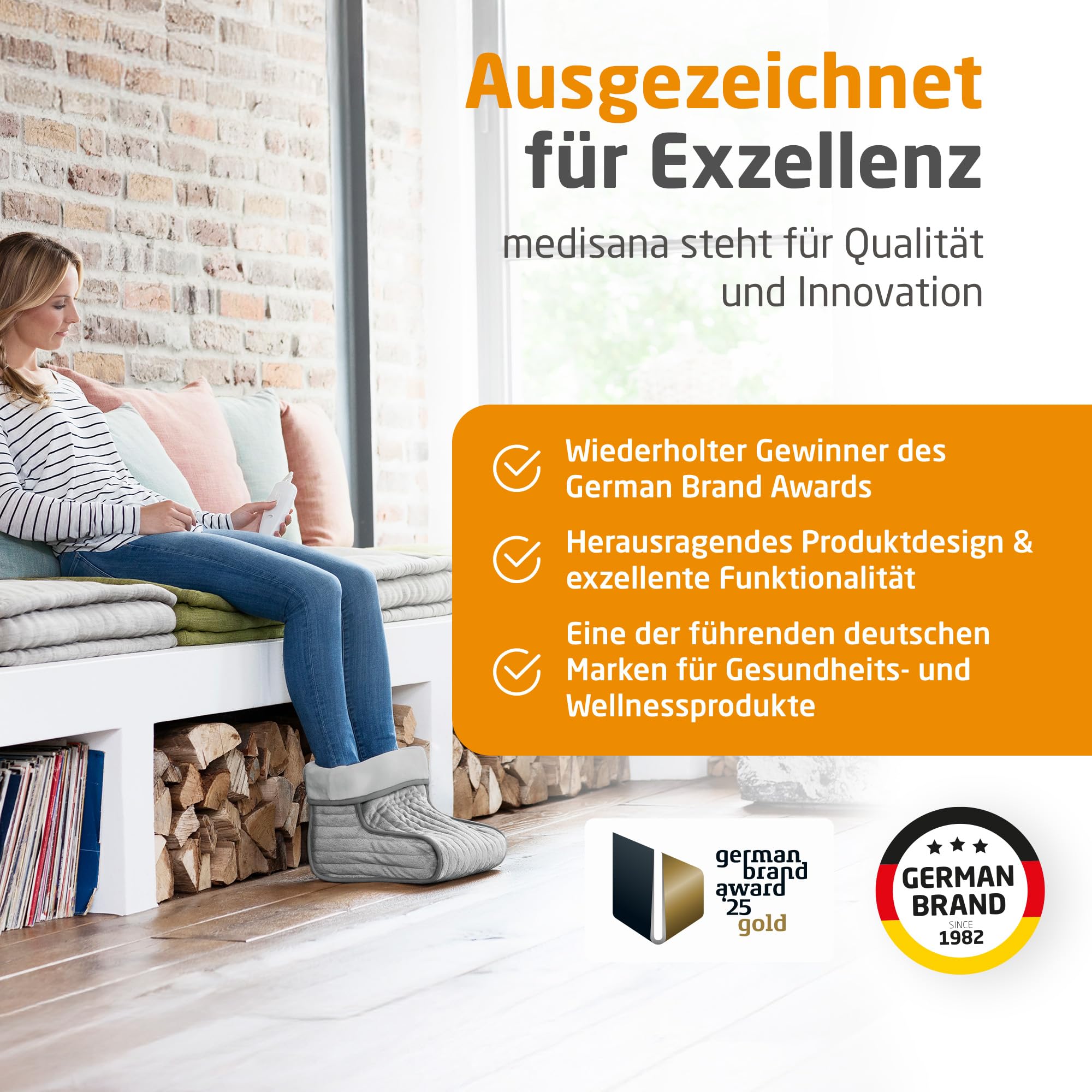 Medisana FWS Fußwärmer elektrisch, kuschelige Wärme für kalte Füße, waschbares Innenfutter, Zehenwärmer mit Abschaltautomatik und Überhitzungsschutz, bis Schuhgröße 46
