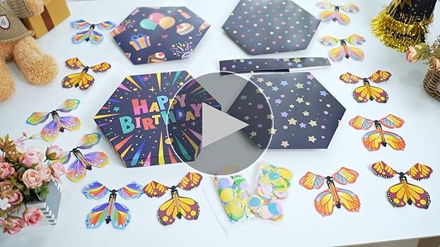 L BUTTON BUTTERFLY BOA ｜birthdaybash Amazon.com: BANBALLON 12 Sets Butterfly Party Favors
