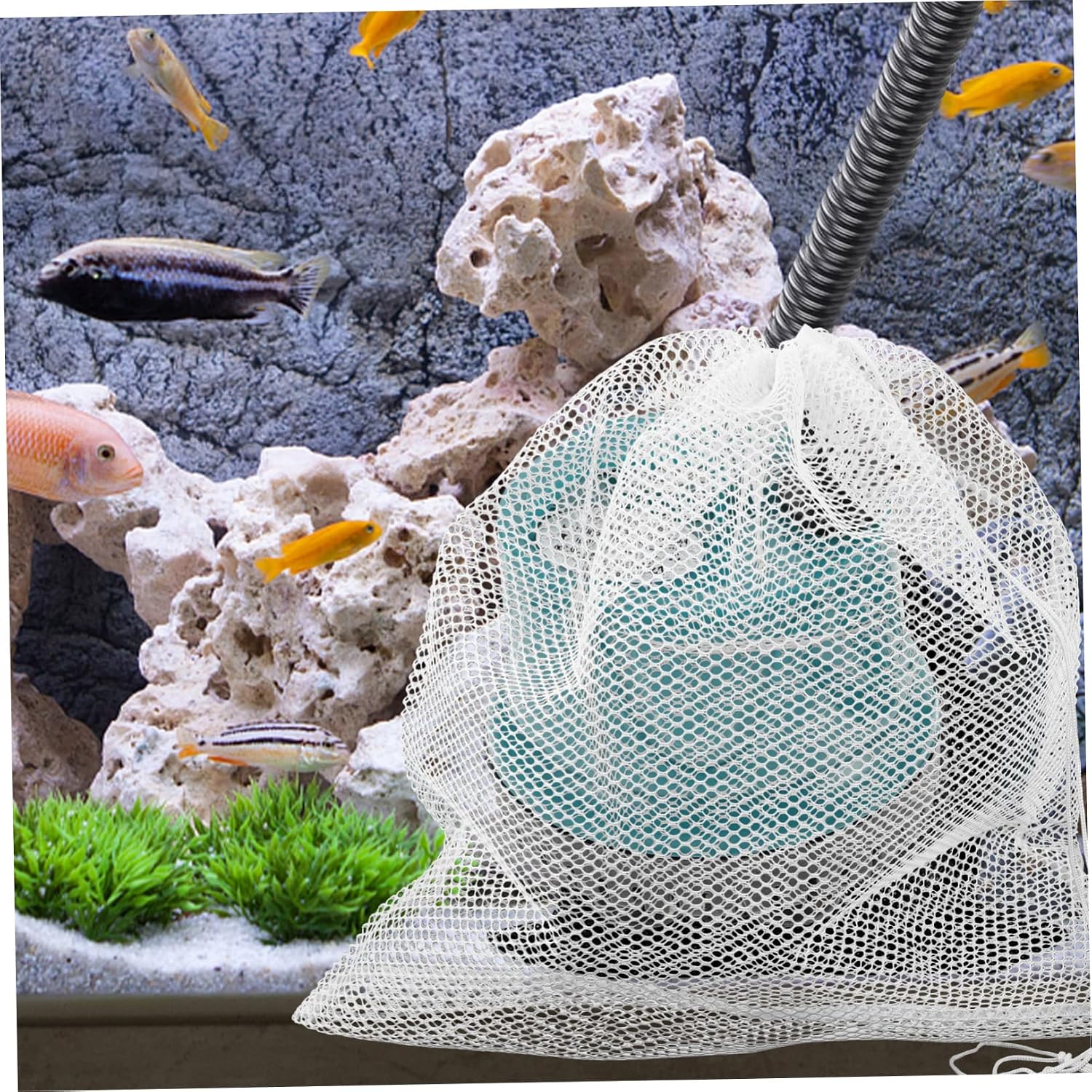 Abaodam 2Pcs Water Pump Bag Durable Mesh Pump Accessories for Aquarium Sturdy and Tear Resistant for Debris Filtration and Pump Protection