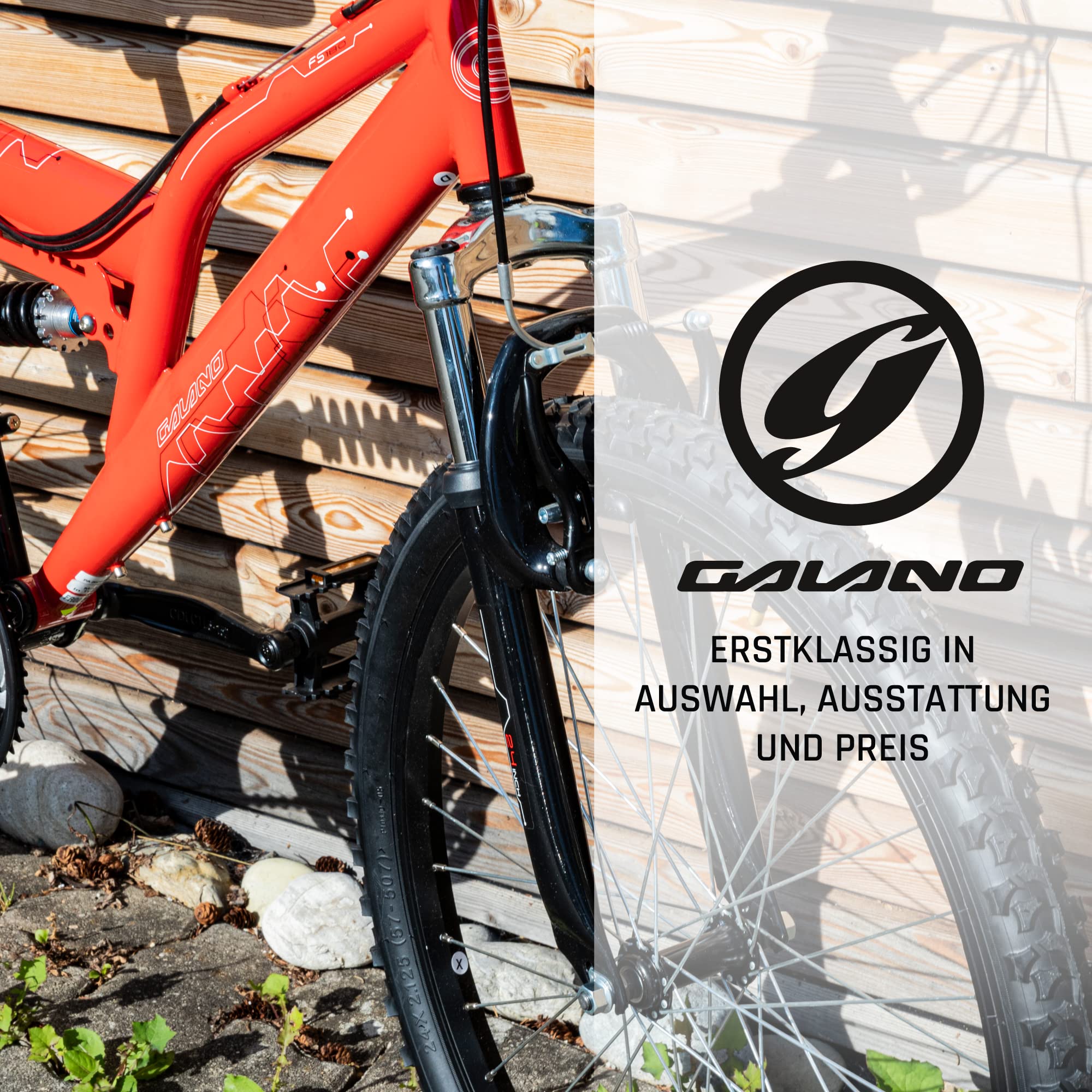 Galano FS180 24 Zoll Jugend Fahrrad 18 Gänge ab 8 Jahre Fully Mountainbike 130-145 cm für Mädchen und Jungen Kinderfahrrad Mountain Bike Jugendfahrrad MTB