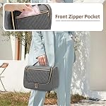 Luxja Wearable Breast Pump Bag, Gray | Comes with a Waterproof Mat, Compatible with Momcozy, Willow, Elvie Breast Pump and Extra Parts, Patent Pending