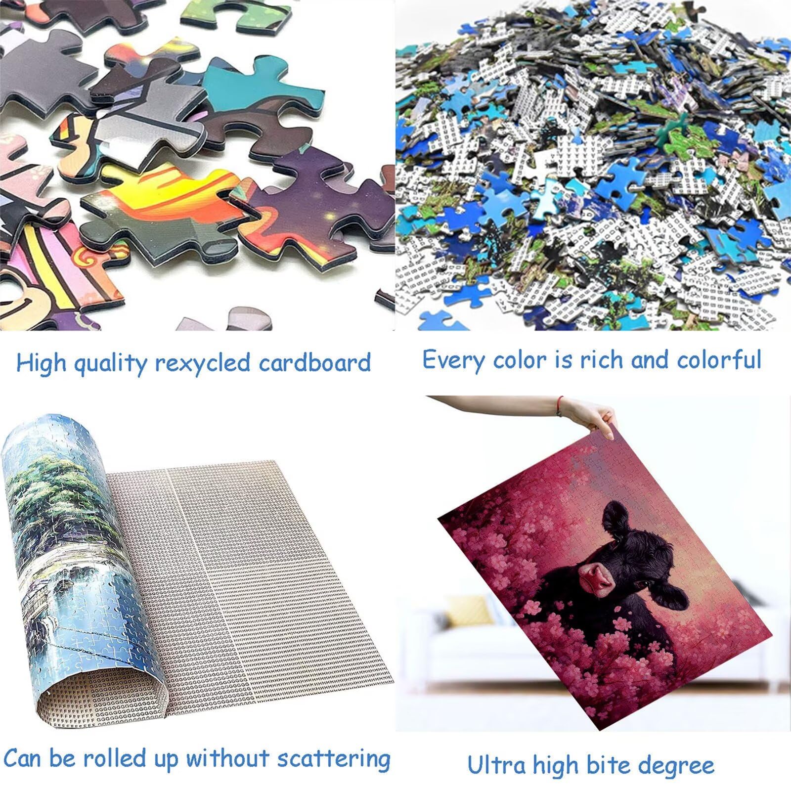 Puzzle 3000 elementów puzzle dla dorosłych wołowina 122 x 81 cm unikalne rzemiosło klasyczne 3D drewniana układanka do rodzinnych gier aktywnych, układanka do samodzielnego wykonania nawet do