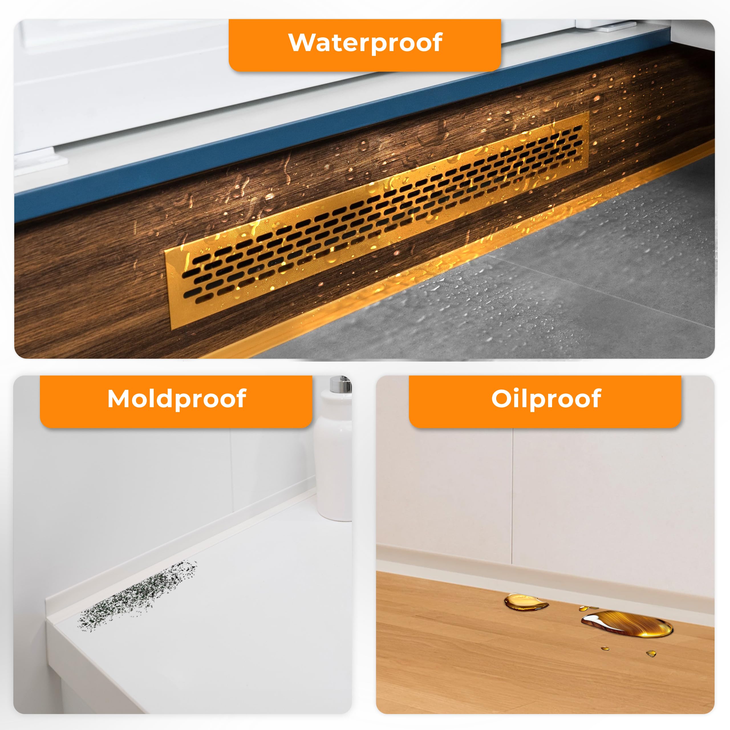 Quest Rodapié Flexible PVC 25x25 mm Autoadhesivo - Abedul, 15 m