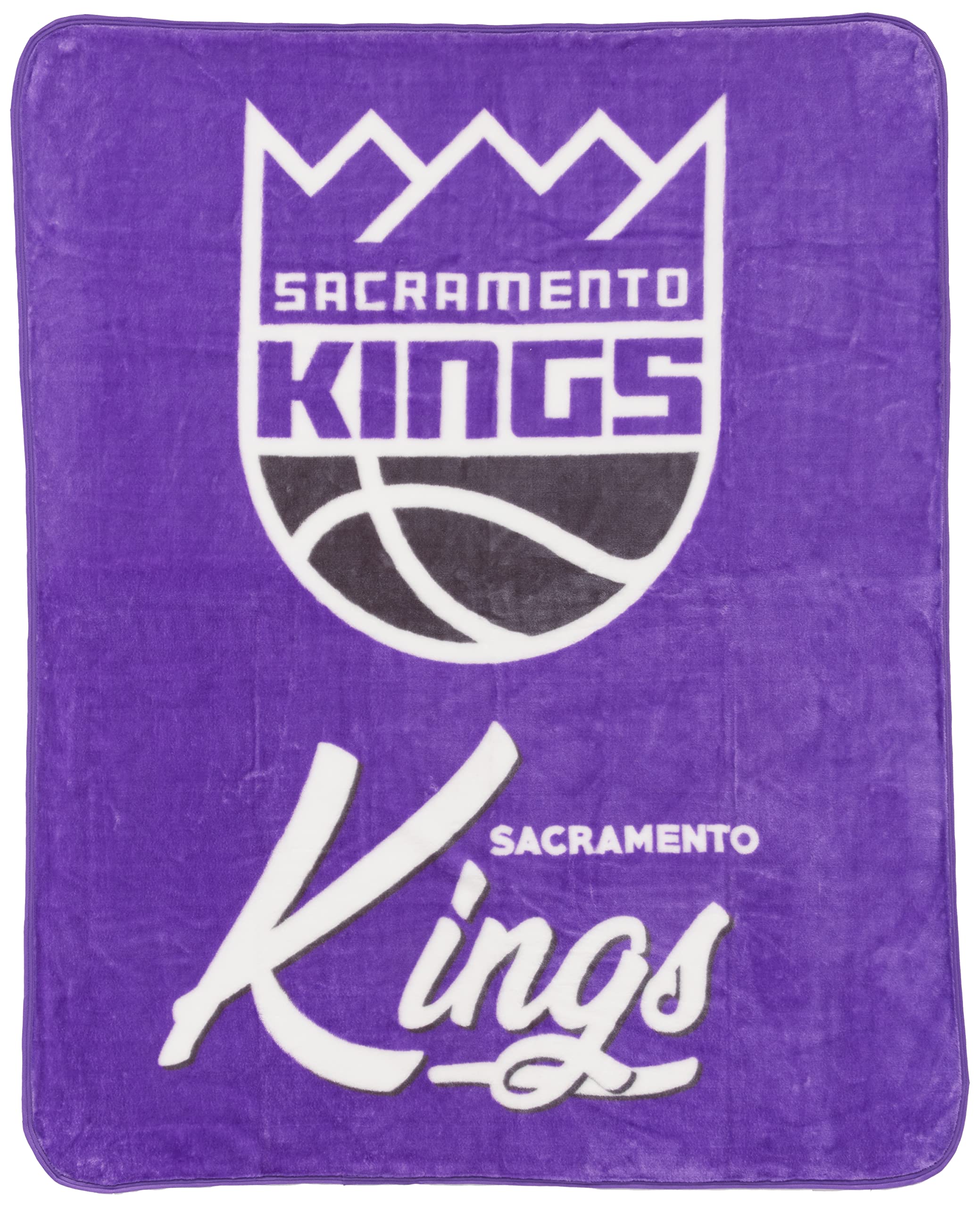 Northwest NBA Sacramento Kings Unisex-Adult Raschel Throw Blanket, 50" x 60", Signature