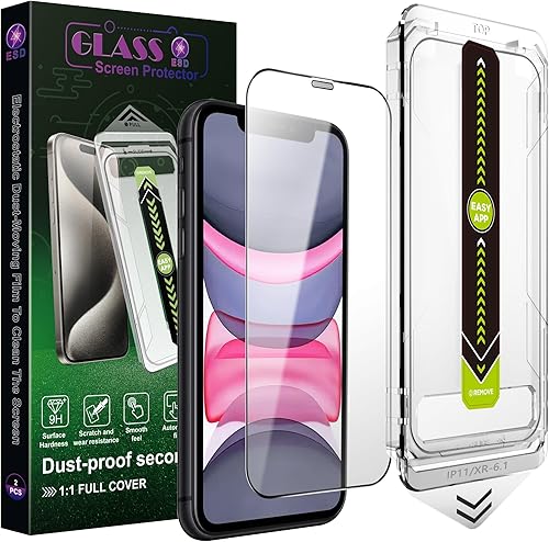 Miniatura 25 de Paquete de 2 protectores de pantalla mate antiluz azul para iPhone 15 Pro (6.1 pulgadas), vidrio templado 9H, antirreflejos, cobertura completa,