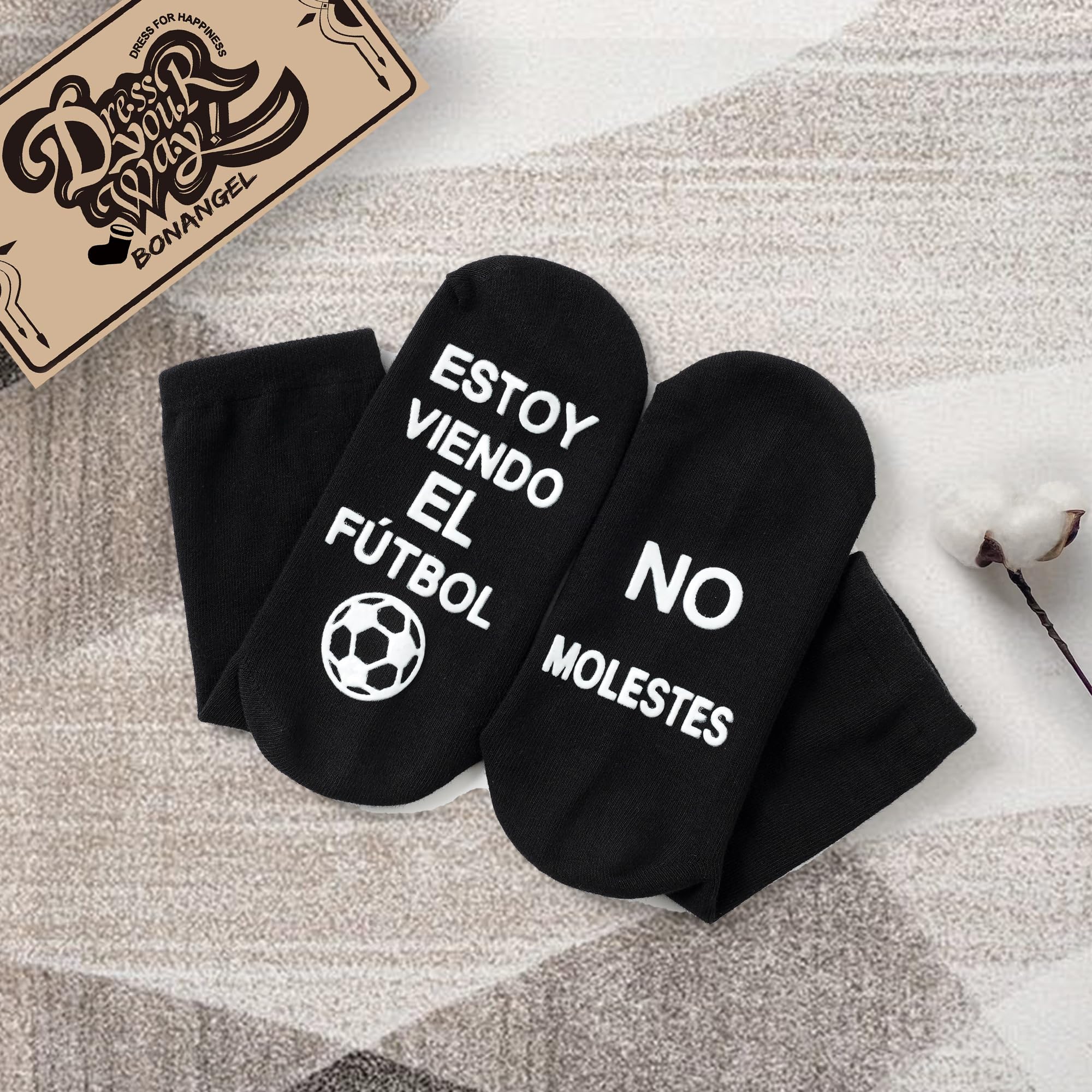 BONANGEL Calcetines Hombre Divertidos Algodón Calcetines 39-46 Regalo Hombres Padre Abuelo Novio Fanáticos Fútbol Calcetines Antideslizantes Regalo Cumpleaños