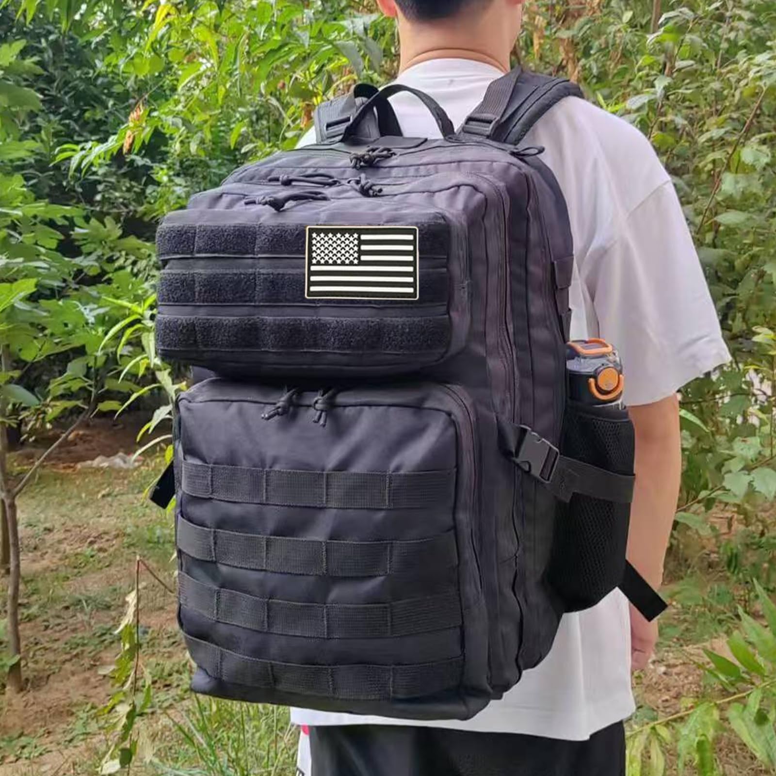 Zaino tattico da uomo da 50 litri zaino militare zaino Molle campeggio escursionismo viaggio zaino esterno con porta bottiglie