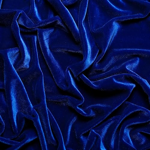 Miniatura 2 de The Yard - Tela de terciopelo elástico de tela de hielo, 60 pulgadas de ancho, tela elástica suave para coser ropa, disfraces, manualidades, 90%