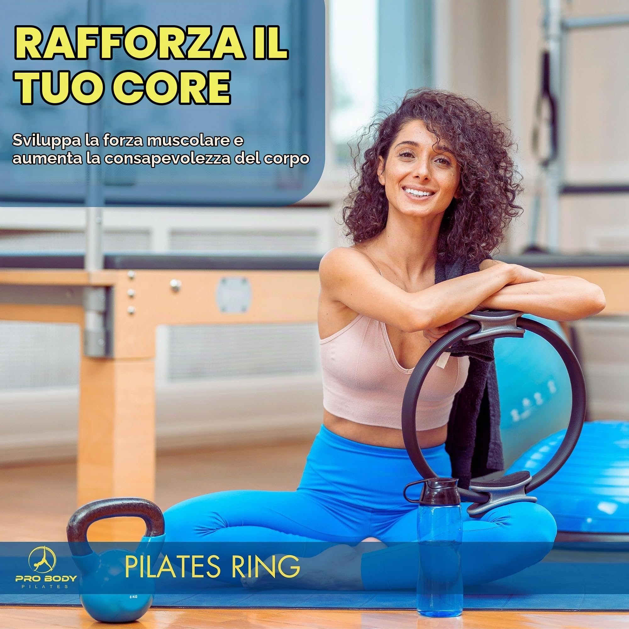 ProBody Pilates Anello – Superiore Infrangibile Fitness Magic Circle per tonificare Cosce, Addominali e Gambe