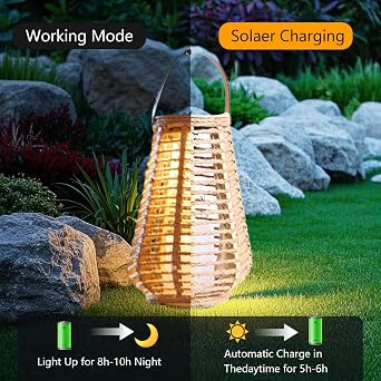 LED Lantern Braided Lantern Indoor Outdoor - Warm White Decorative Light with Carry Handle for Garden Patio Living Room Balcony Gift [Energy Class A]