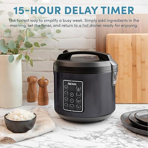 Vista 4 de AROMA® ARC-966BD - Multicocina digital de arroz y granos (12 tazas), color negro
