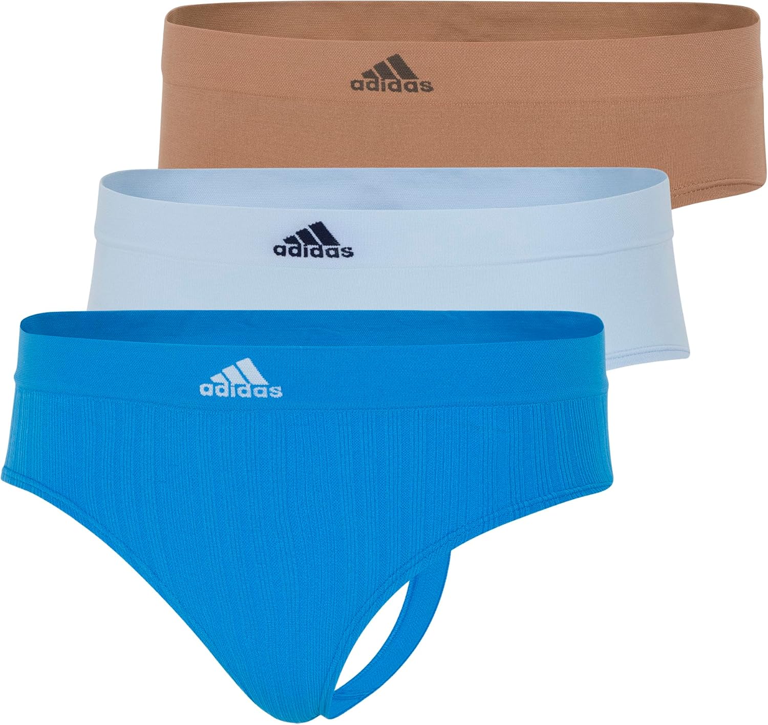 adidas womens Seamless Thong Underwear 3-pack
