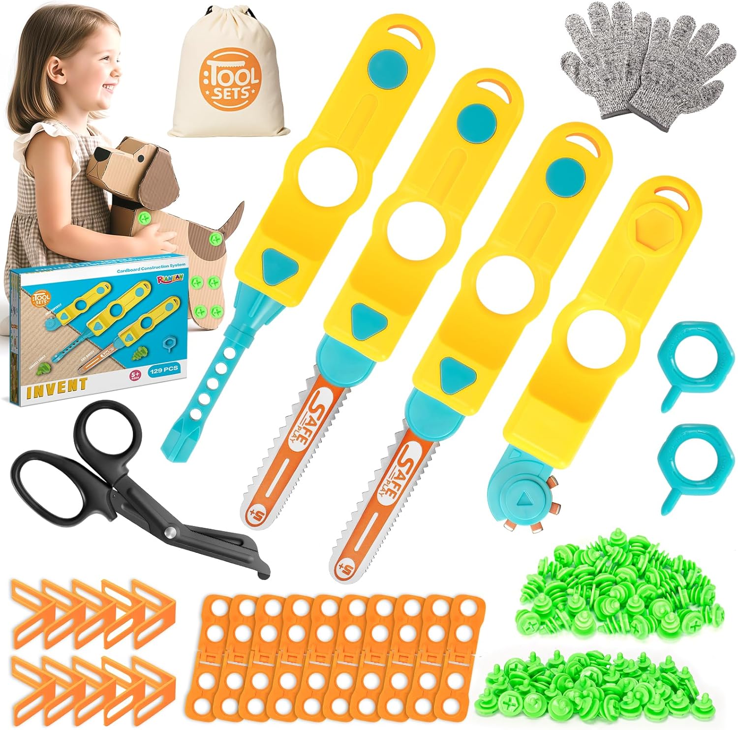 Cardboard Cutter Tools for Kids, Cardboard Construction Kit for Age 5 6 7 8+, Creative STEM Educational Toys for Family, Team Activities, Classroom Learning, Birthday for Boy Girl Cardboard Cutter Tools for Kids, Cardboard Construction Kit for Age 5 6 7 8+, Creative STEM Educational Toys for Family, Team Activities, Classroom Learning, Birthday for Boy Girl