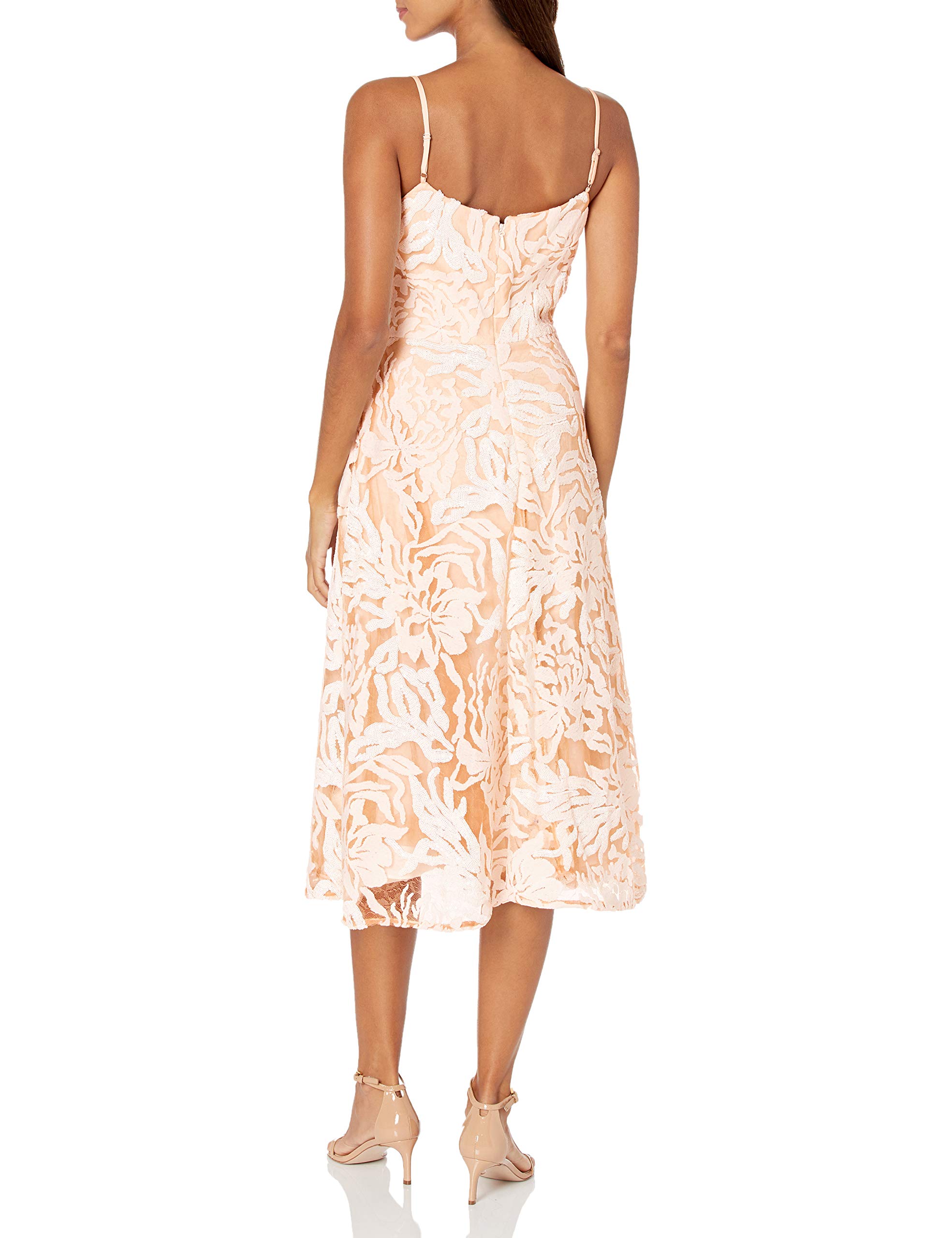 Dress The Population Womens Layla Sweetheart Fit and Flare Midi Dress