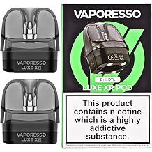 Vaporesso Luxe XR Replacement Pod [DTL] - 2 Pack No Coil - for Luxe X Kit & Luxe XR Kit, Leak-Resistant, Adjustable Airflow, E Cig 2ml Vape Pods, No Nicotine