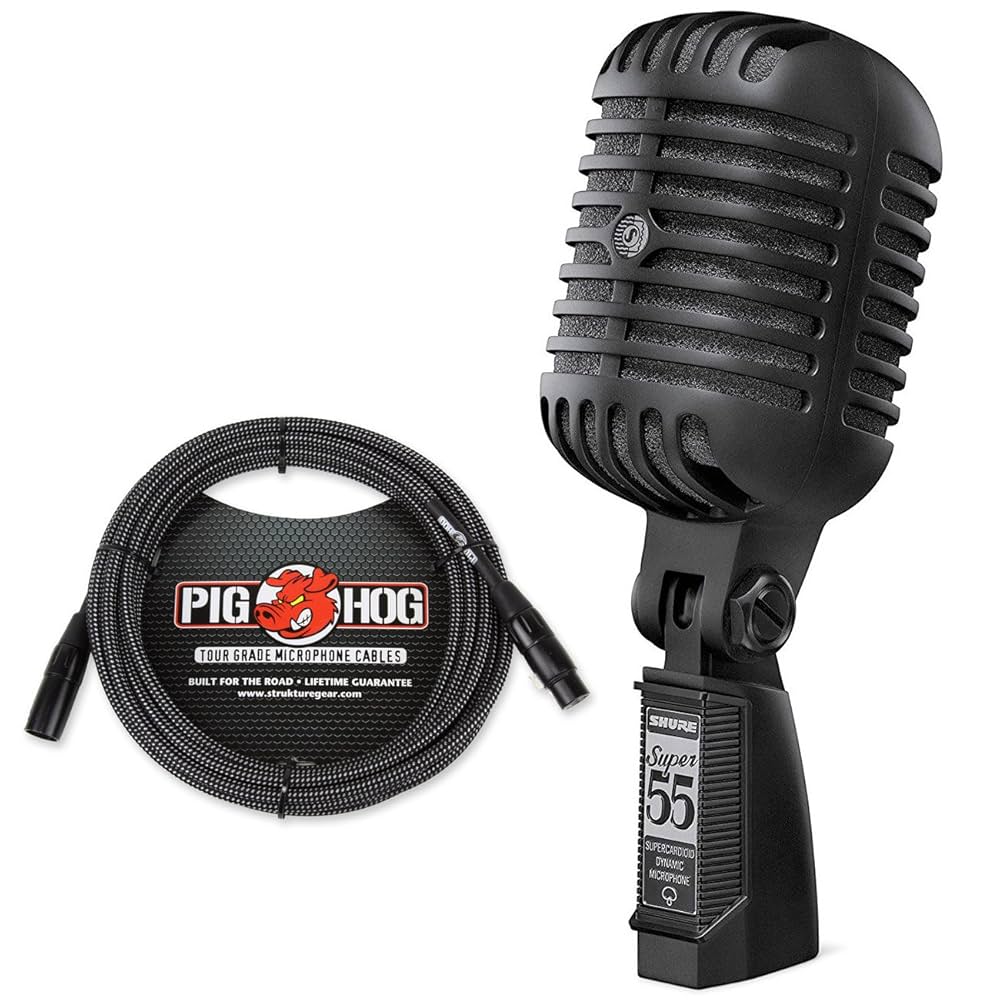 美中古 Shure Super 55-BLK Pitch Black Shure Super 55-BLK Deluxe Vocal Mic Pitch Black