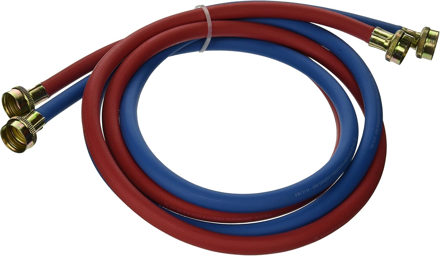 Harvey 93220 6Feet Washing Machine Inlet Hoses, 2 Count (Red and Blue