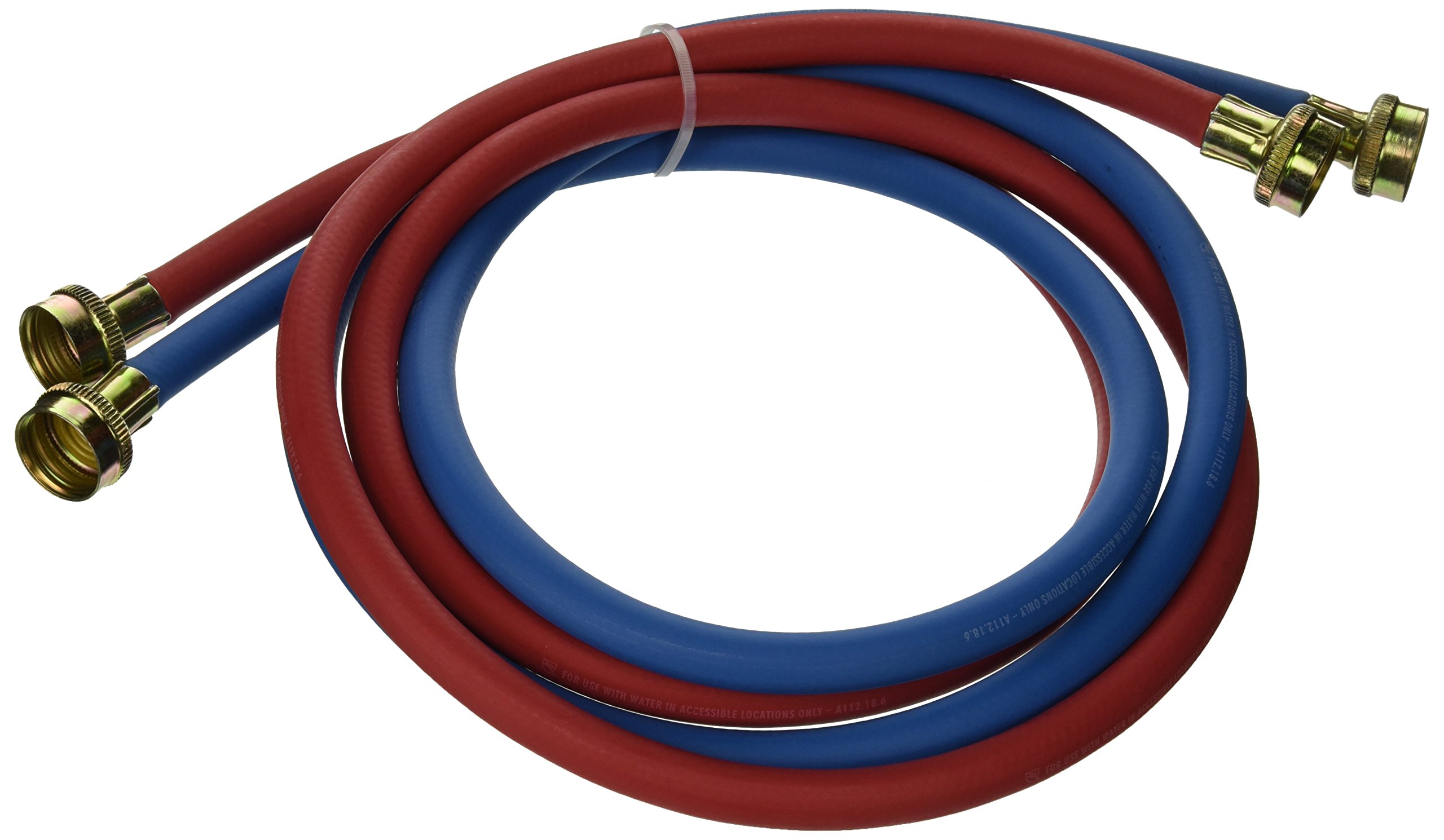 Harvey 93220 2 Count 6-Feet Red and Blue Washing Machine Inlet Hoses