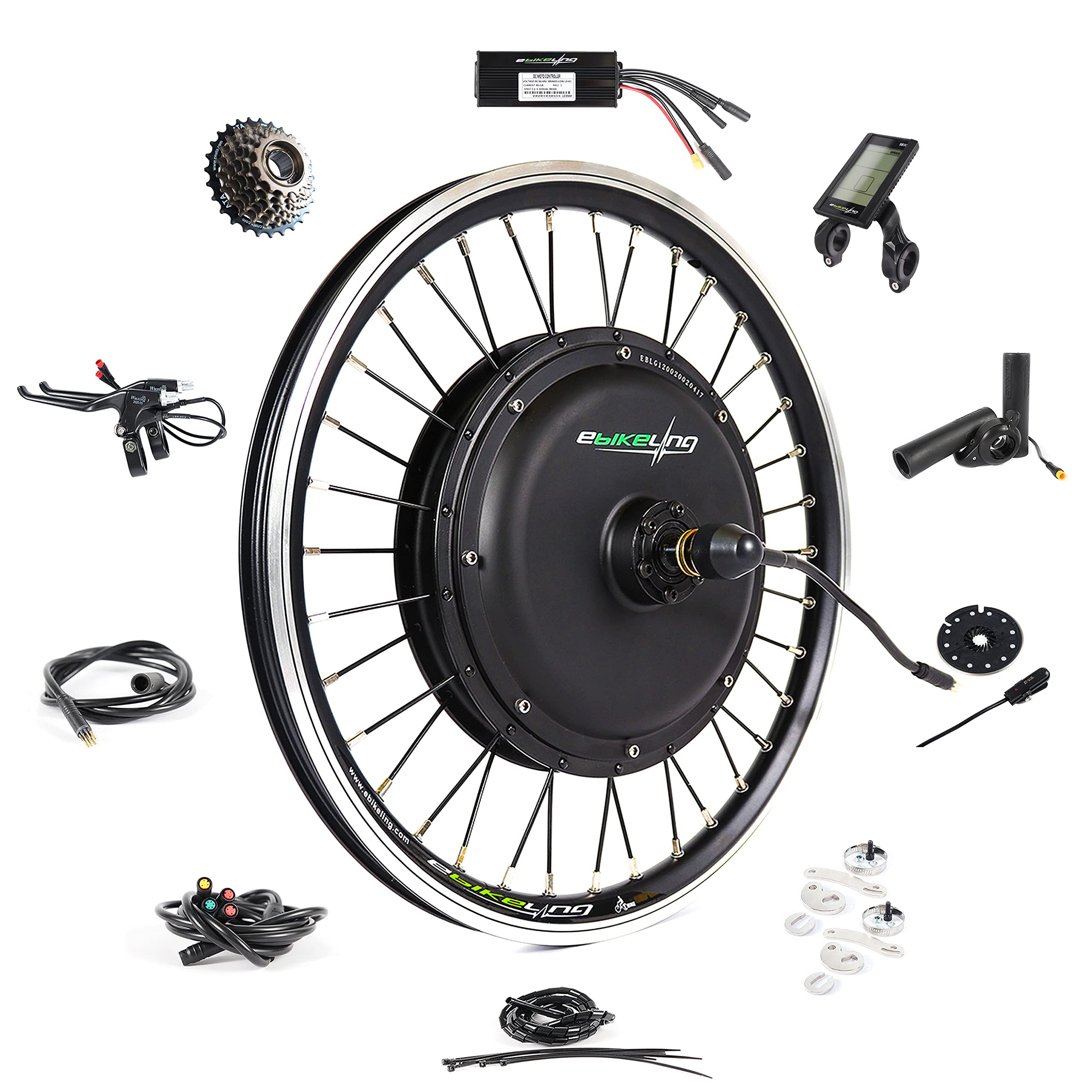 EBIKELINGEbike Conversion Kit 48V 1200W, Rear Wheel 20" Electric Bike Conversion Kit, Add On Electric Bike Kit, High Performance, Waterproof Design for Easy Installation, Efficient Commuting Solution