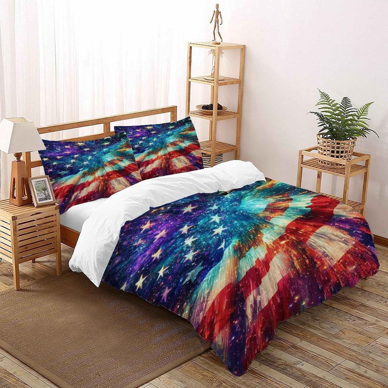Drapeau américain Housse de Couette en Microfibre Premium 3D