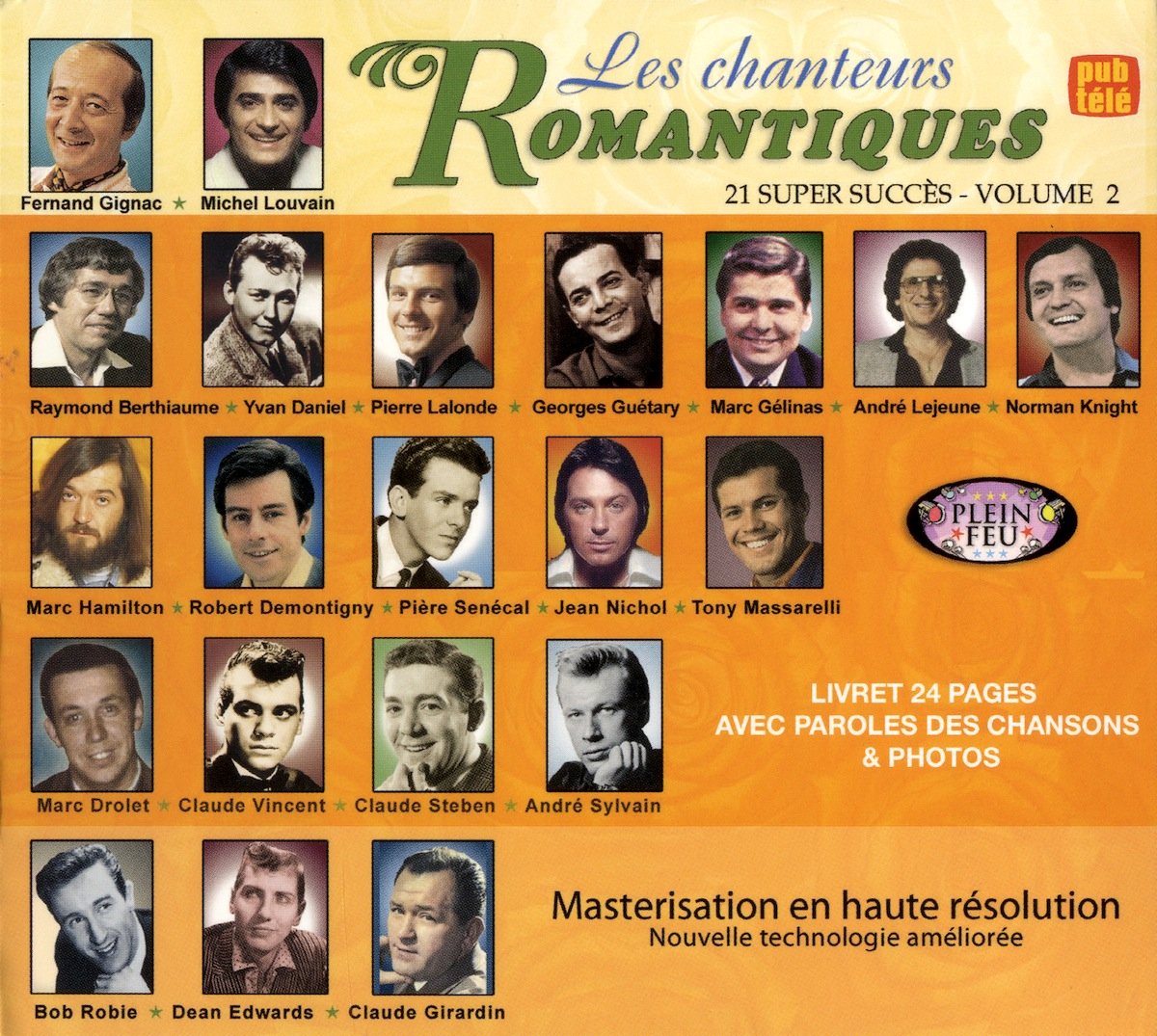 Les Chanteurs Romantiques/ Volume 2 [Audio CD] Fernand Gignac,Michel Louvain,Pierre Lalonde,Jean Nichol Tony Massarelli
