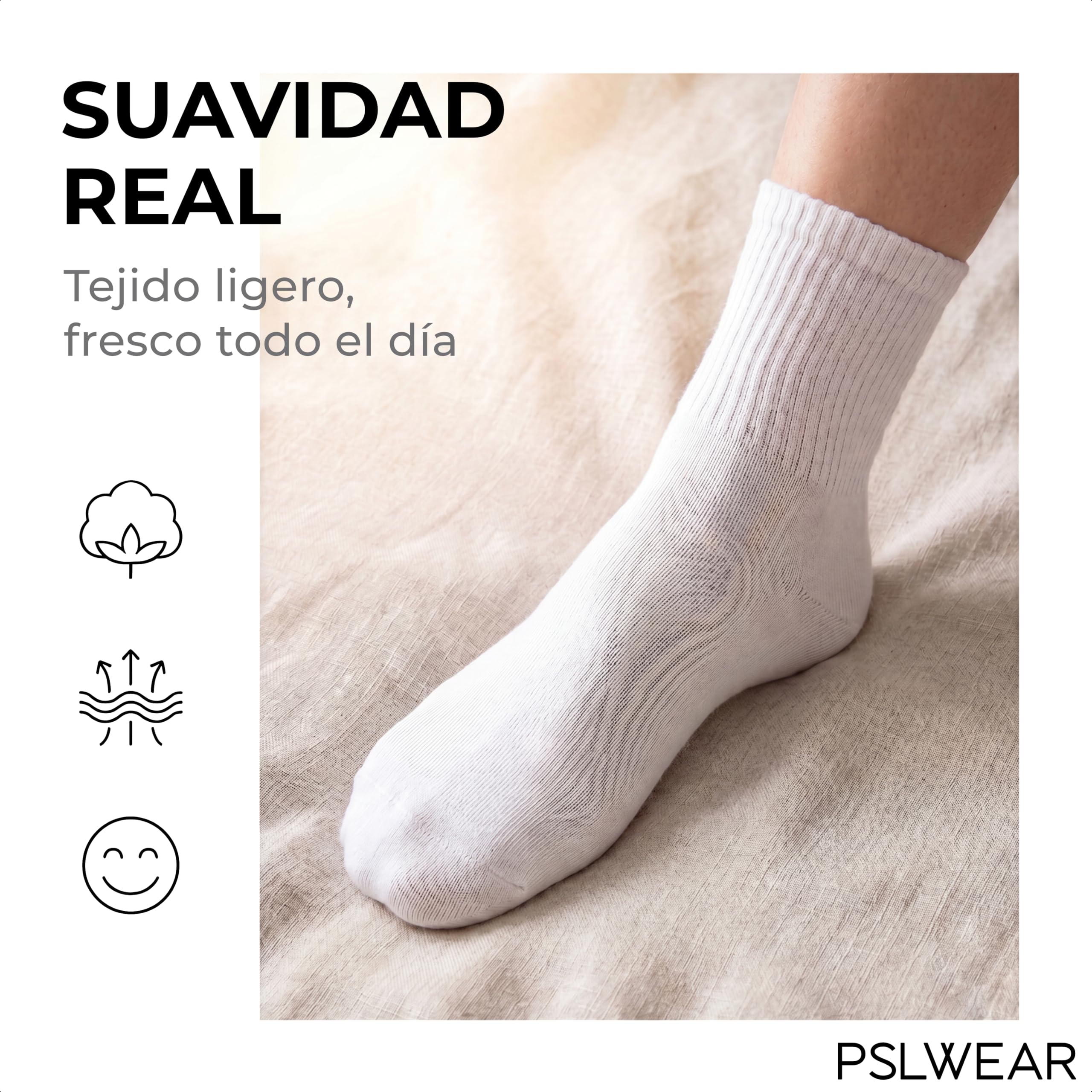 Calcetines Hombre Mujer Cómodos, Resistentes y Transpirables | Uso Diario y Multifunción | Pack 6 y 12 Pares