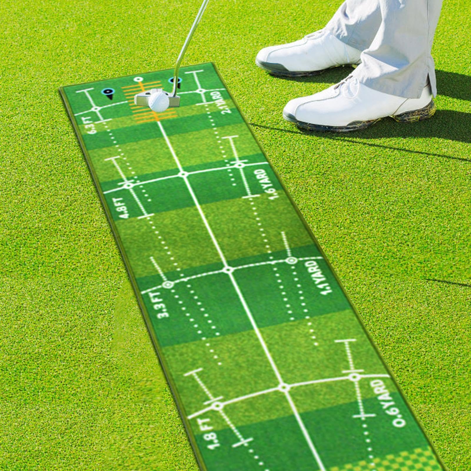 Alfombrilla Putting Green 49,8 cm x 2,38 m Base Antideslizante Ayuda de