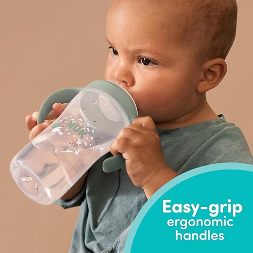 Miniatura 5 de NUK Perfect Match - Vaso de aprendizaje de 5 onzas, paquete de 2 boquilla suave, asas de fácil agarre, sin BPA, taza de transición a prueba de