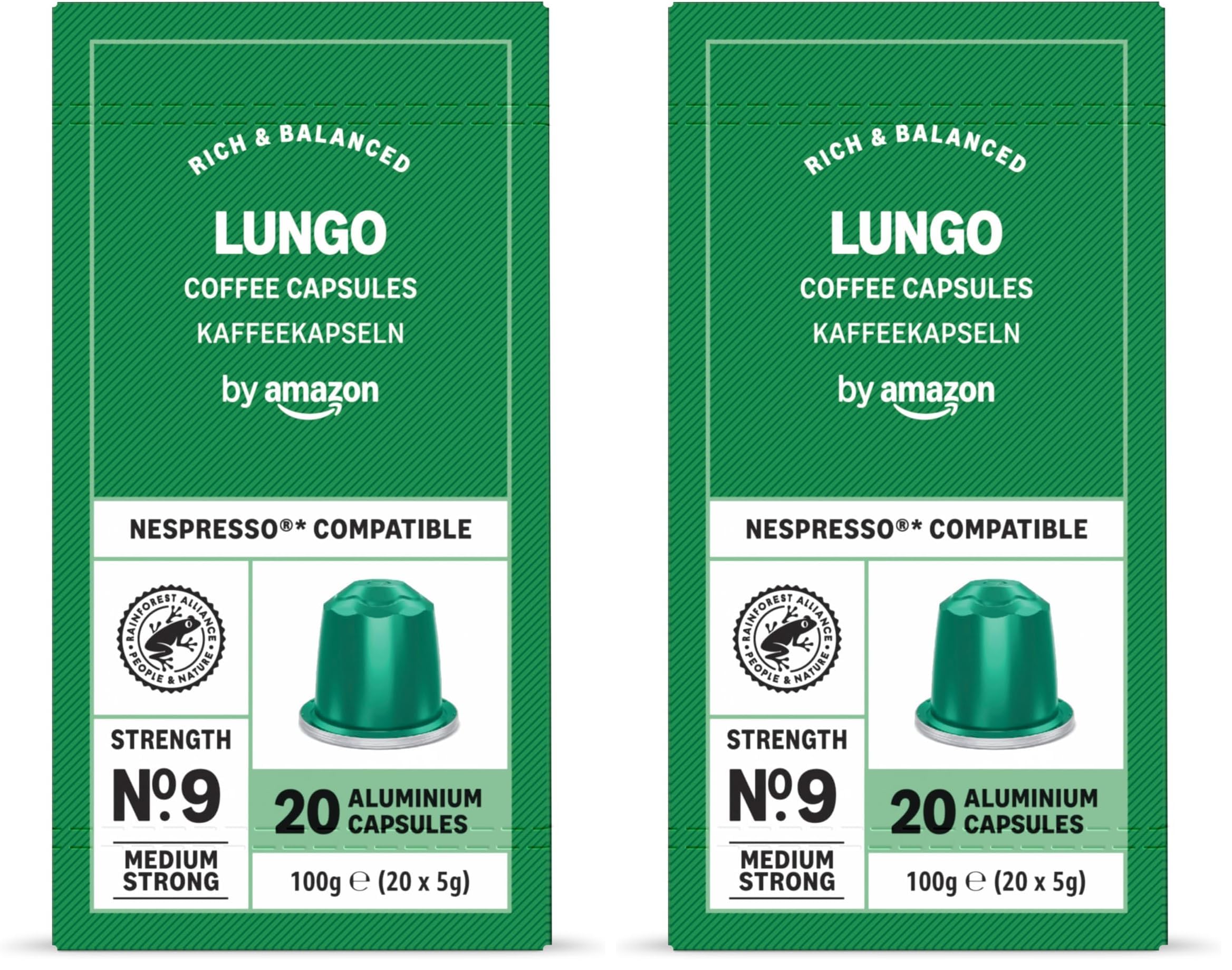 Cápsulas de Café Lungo de Aluminio compatibles con Nespresso de by Amazon
