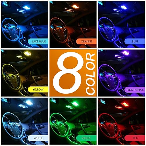 Miniatura 8 de SOCAL-LED LIGHTING 2 bombillas RC festoon RGB 5050 24-SMD brillante cuña interiorcúpulamapapuertaLicencia placa de luz (se adapta a T10, 1.220 in,