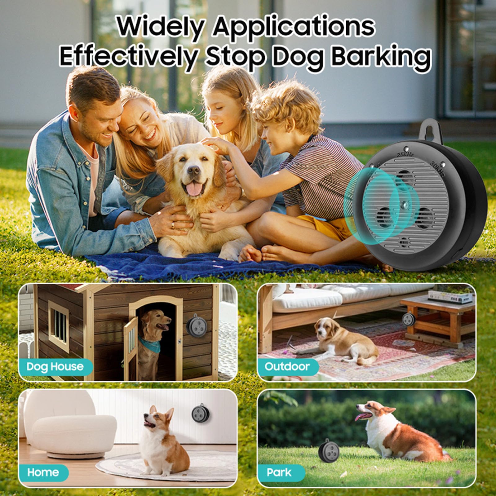 Vtizikl Ultrasonic Dog Barking Deterrent Devices,Anti Barking Device for Dogs,Safe Training Behaviour Aids for dogs,33ft Range,Rechargeable,Waterproof - Image 3