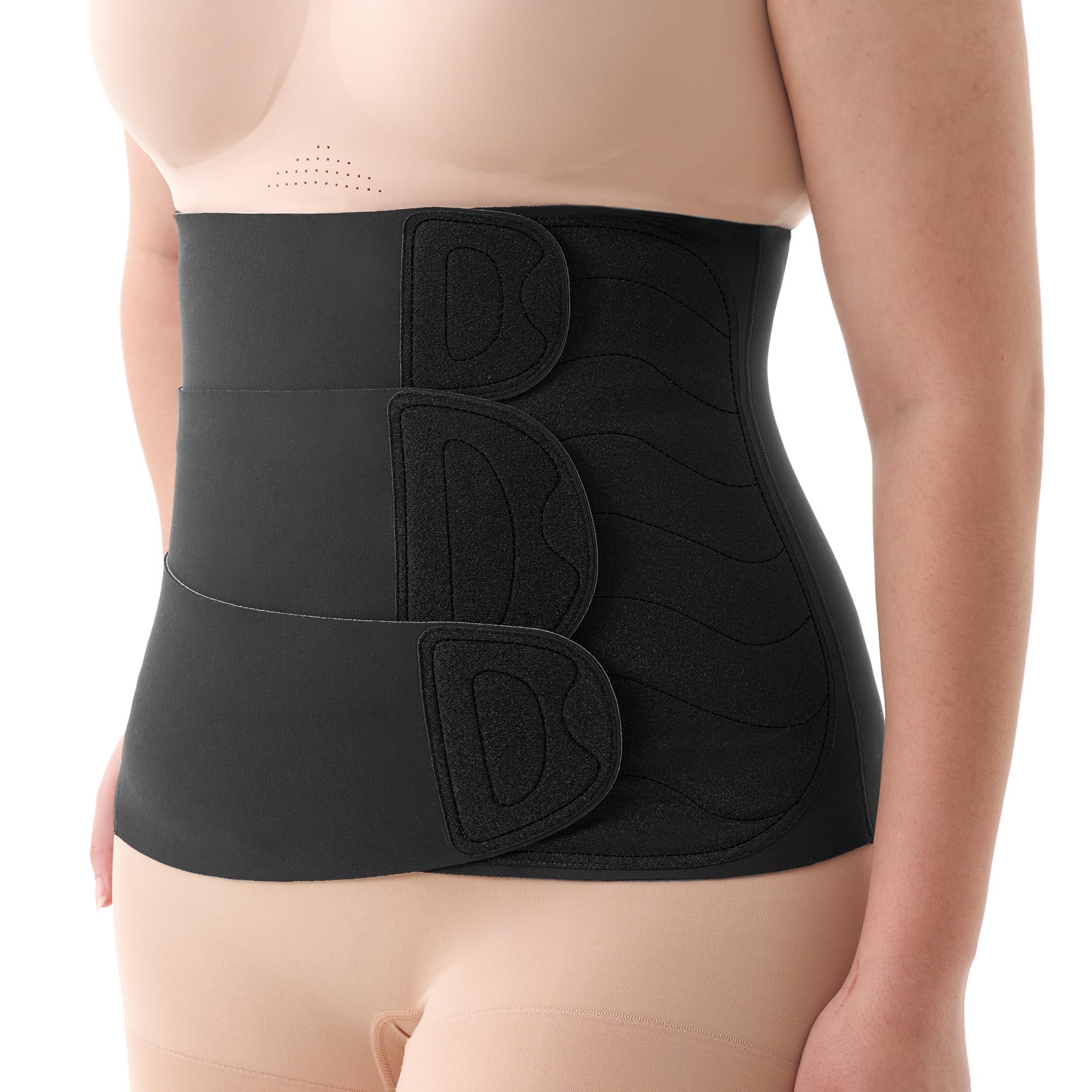 Momcozy Ergowrap Bauchgurt nach Geburt, 3D-Kompression & Rückenstütze für Kaiserschnitt-Rückbildung, Nahtloses Bauchband für Alltag & Sport, Unsichtbare Postpartum Shapewear(kurz M)