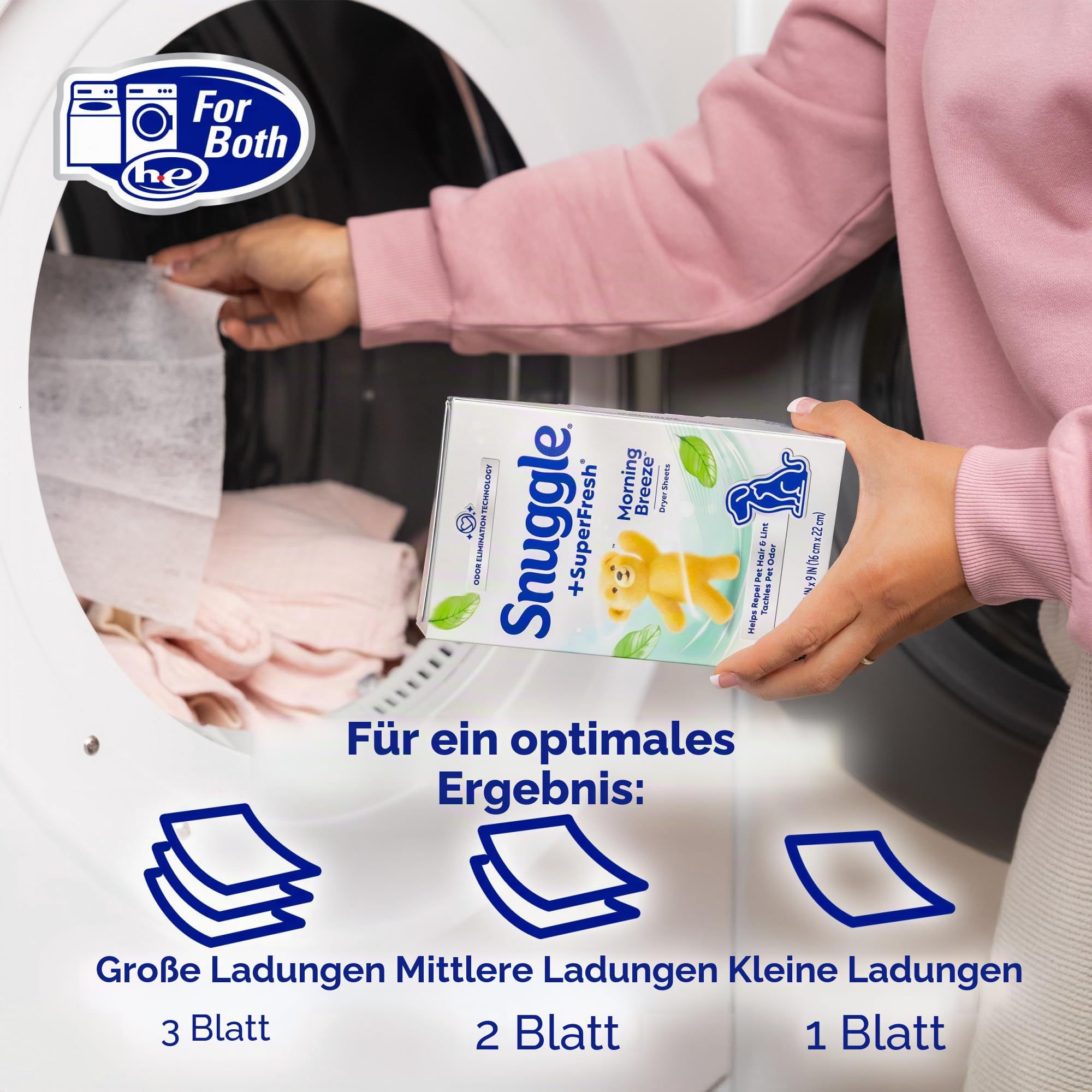 Snuggle Plus Super Fresh Weichspüler für Trockner, mit statischer Kontrolle und Geruchsbeseitigungstechnologie