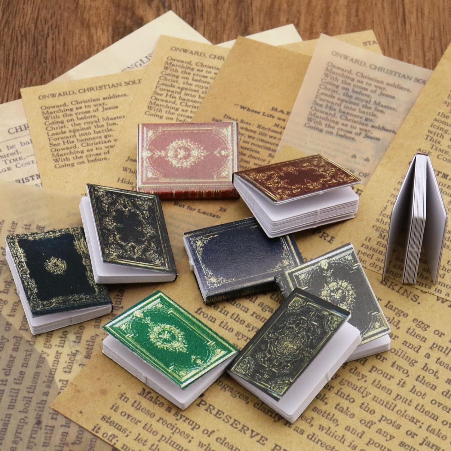 DROPOSALE 18 Pcs Miniatures Dollhouse Books Assorted Mini Decoration Accessories Doll Toy Supplies Christmas Pretend Play Makeup Use Game Play Baby Girls Baby Multi Color - Image 7 thumbnail