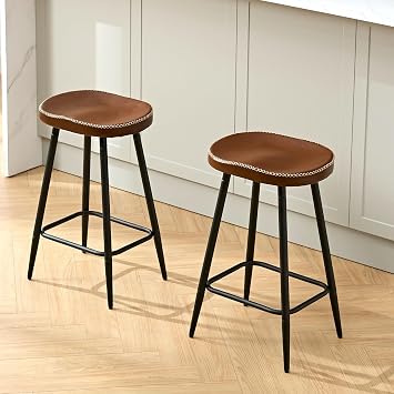 Counter Height Stools Set of 2, 24 Inch Barstools for kitchen island