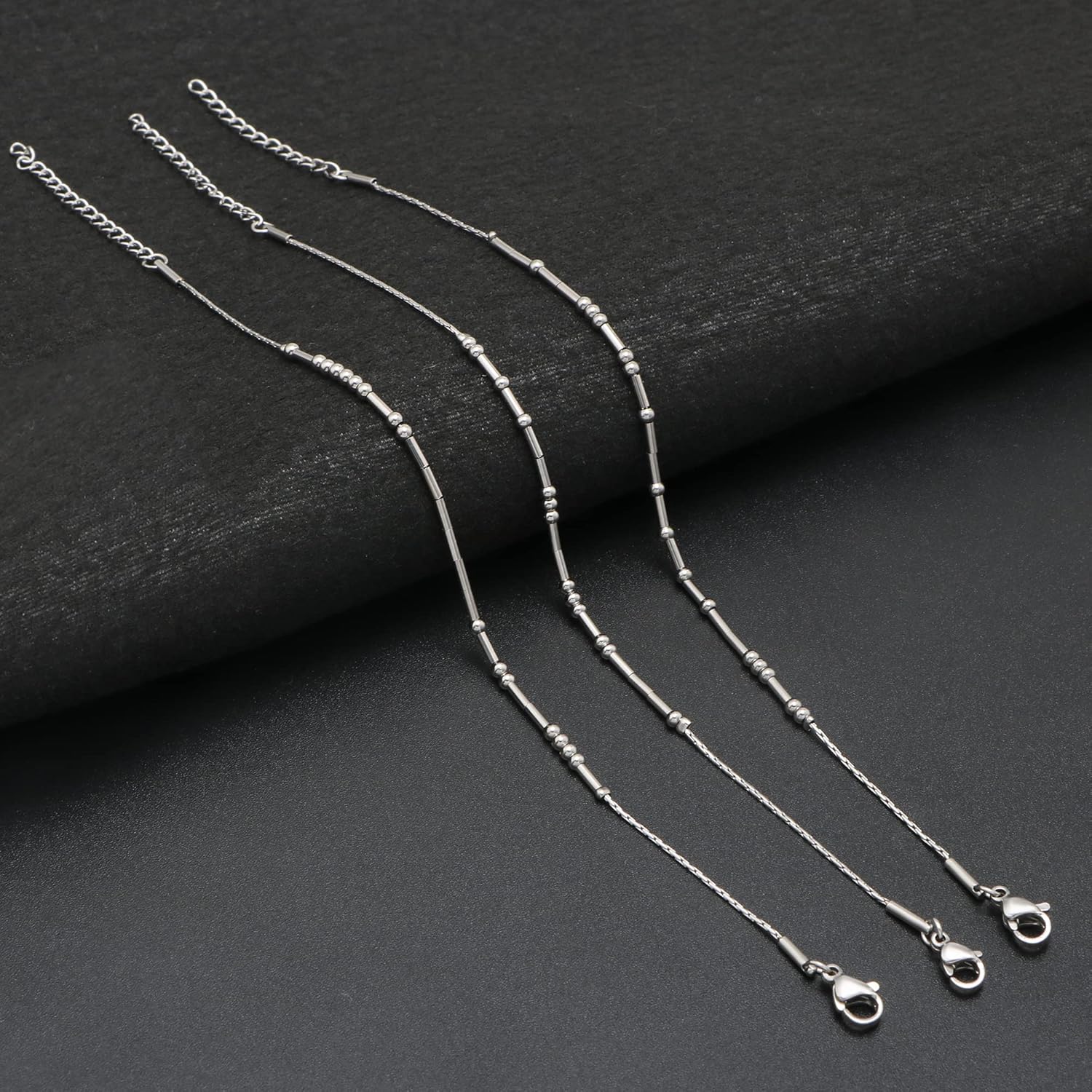 JoycuFF Inspirational Morse Code Bracelets for Women Silver Beads Jewelry Encouragement Mantra Gifts for Her - Image 4