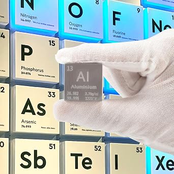 Aluminium Cube Metal Density Cubes Pure Metal High Density Element Cube for Element Collections Lab Experiment Periodic Table Collection DIY Teacher Science Creative Gift(Aluminium,1 Inch)