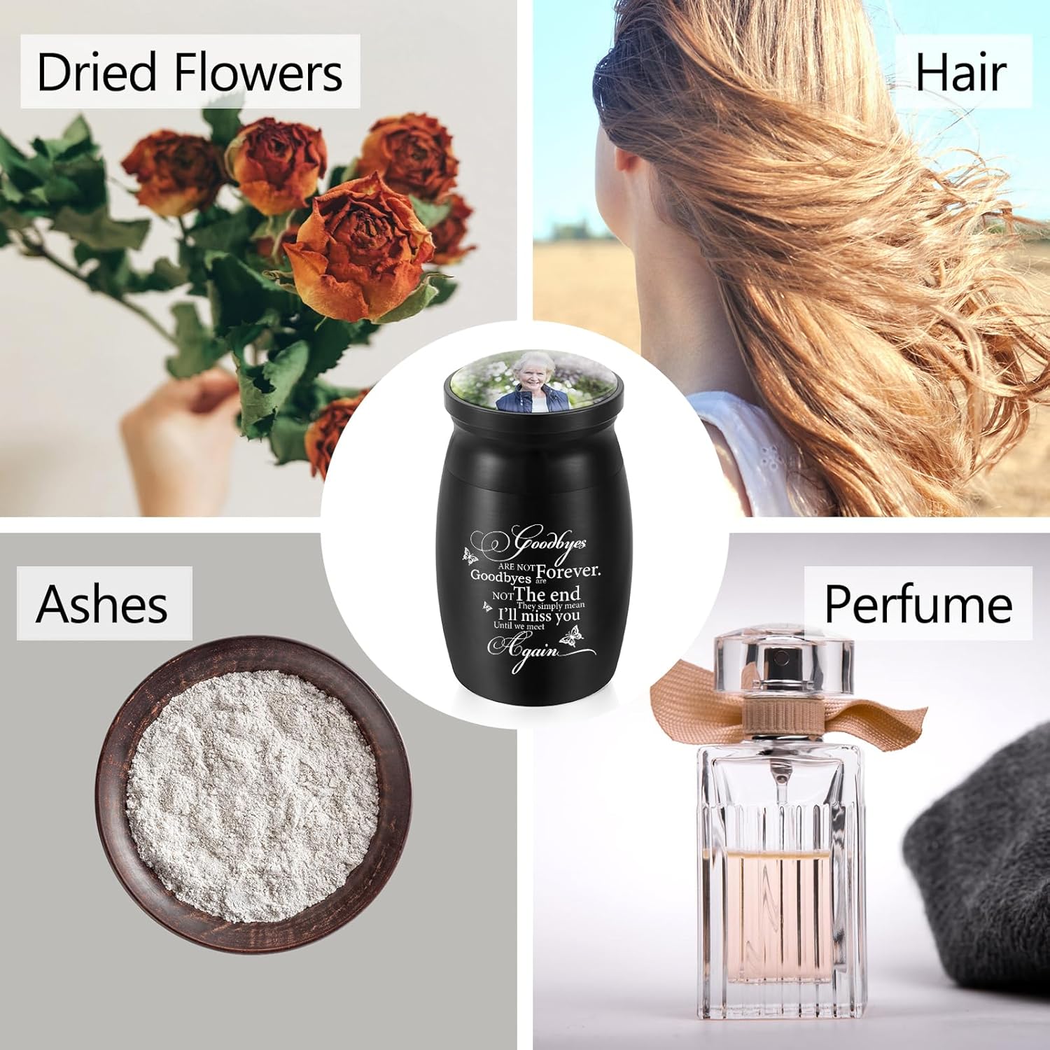 Photo Personalized Small Urns for Human Ashes Keepsake 3 Inches Butterfly Mini Urns for Human Ashes Mini Cremation Urn Memorial Urn Aluminum Ashes Holder