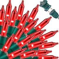 Vista 27 de LAMPHOME Decoración de Luces de Navidad azules superbrillantes extensibles, 150 luces, 31.9 pies, con certificación UL, juego de luces de cadena