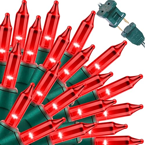 Miniatura 27 de LAMPHOME Decoración de Luces de Navidad azules superbrillantes extensibles, 150 luces, 31.9 pies, con certificación UL, juego de luces de cadena