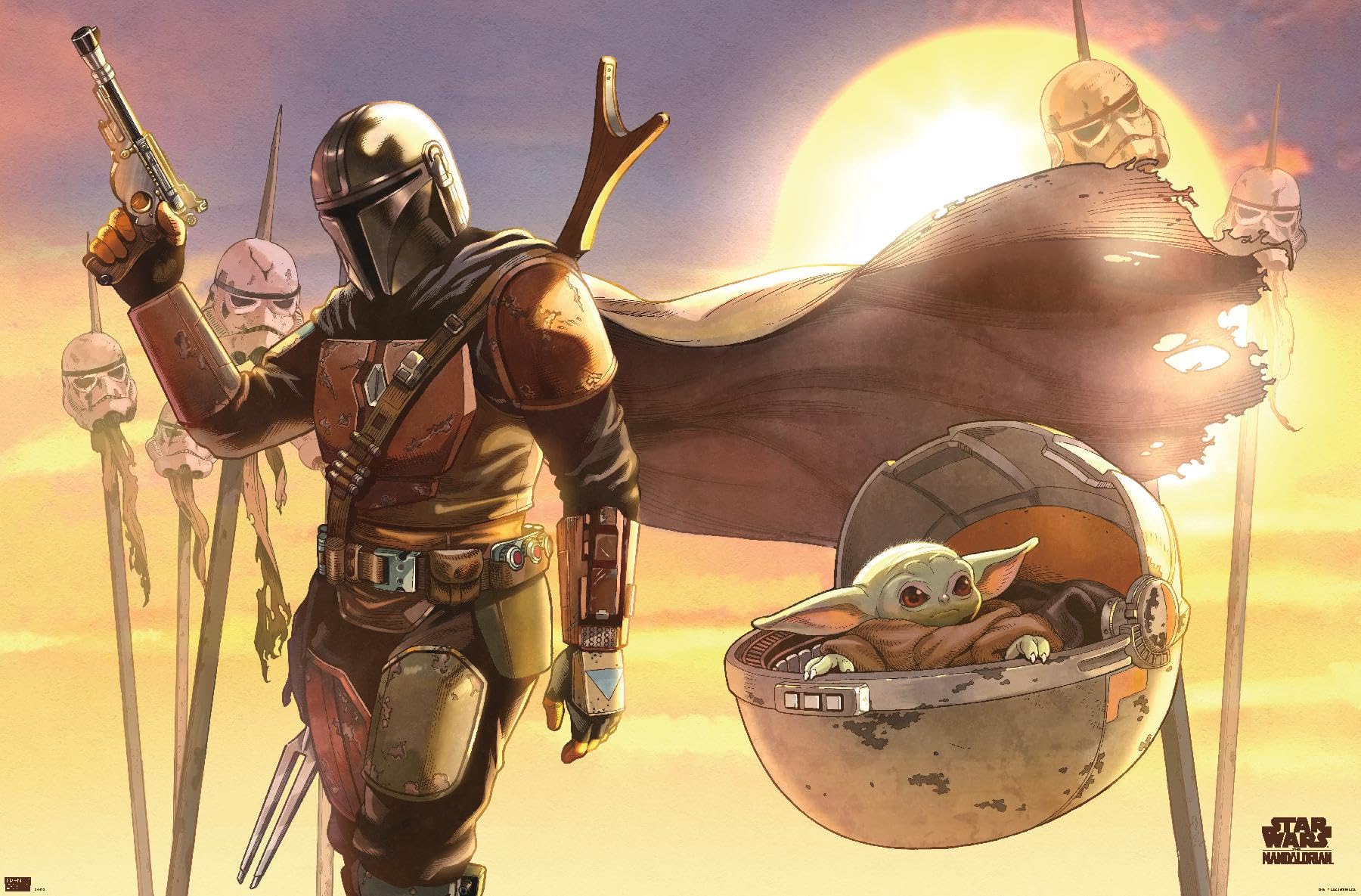 Amazon.com: Star Wars: The Mandalorian - Manga Desert Wall Poster