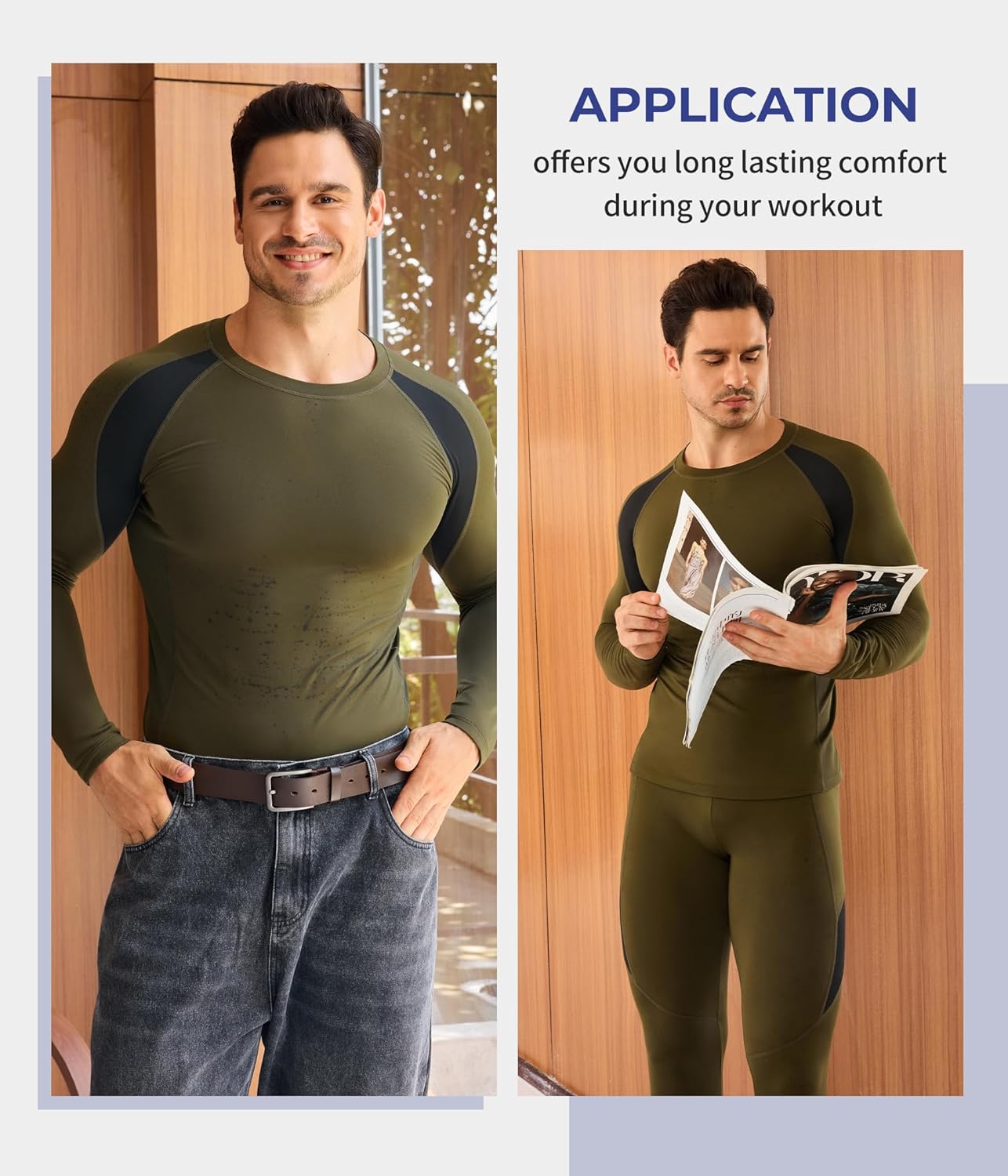 TAILONG Thermal Underwear for Men Long Johns with Fleece Lined Base Layer Hunting Gear Bottom Top for Cold Weather - Image 6