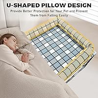 Vista 4 de Bedside Cosleeper Pet Dog Bed - Dog Beds with Pillow Extension Attached to Human Bed Height Raised Pet Window Perch (34'' x 26'' x 20'')